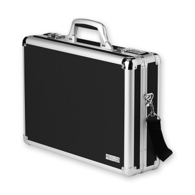Vaultz Locking Laptop Case - Black - Shoulder Strap - Vaultz - VZ01216