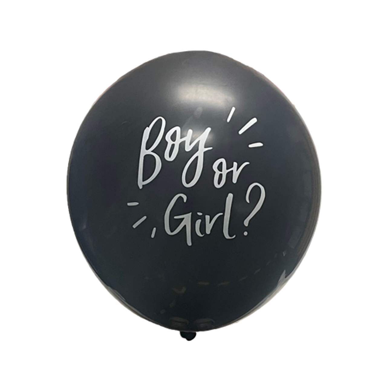 GENDER REVEAL 36 INCH BLACK BALLOON W/ PINK AND BLUE CONFETTI 1/1