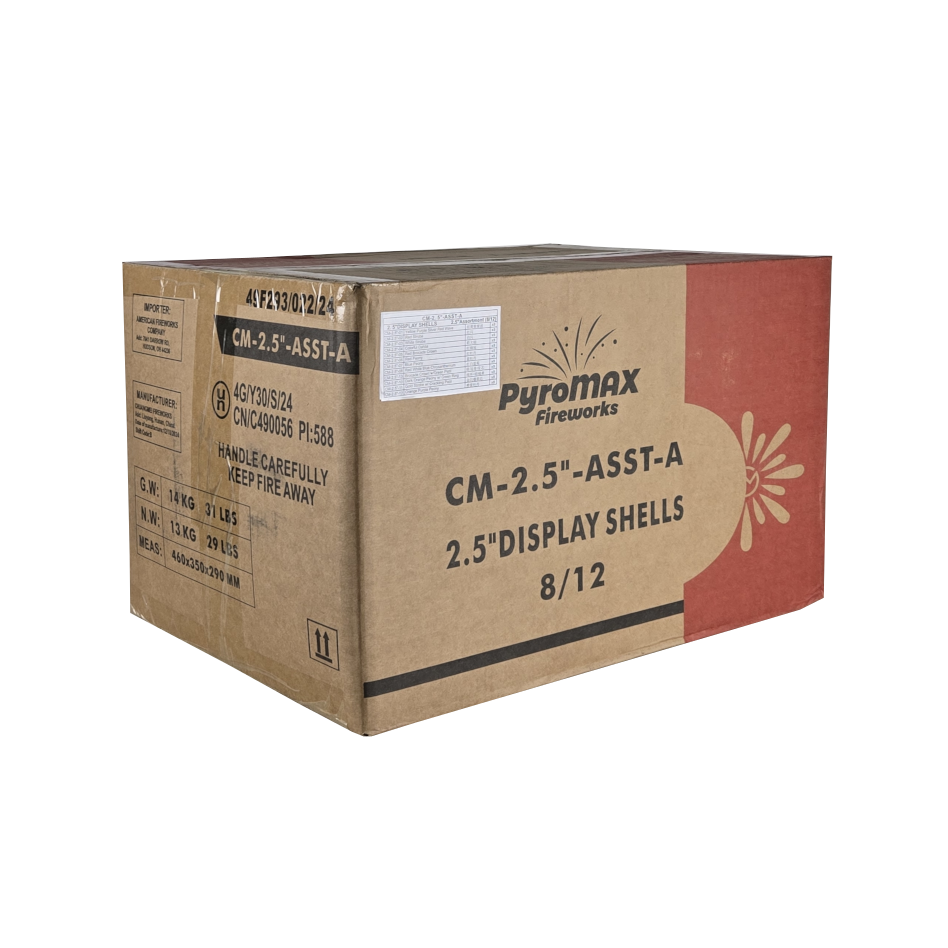 2.5" PYROMAX ASSORTMENT A 12/8