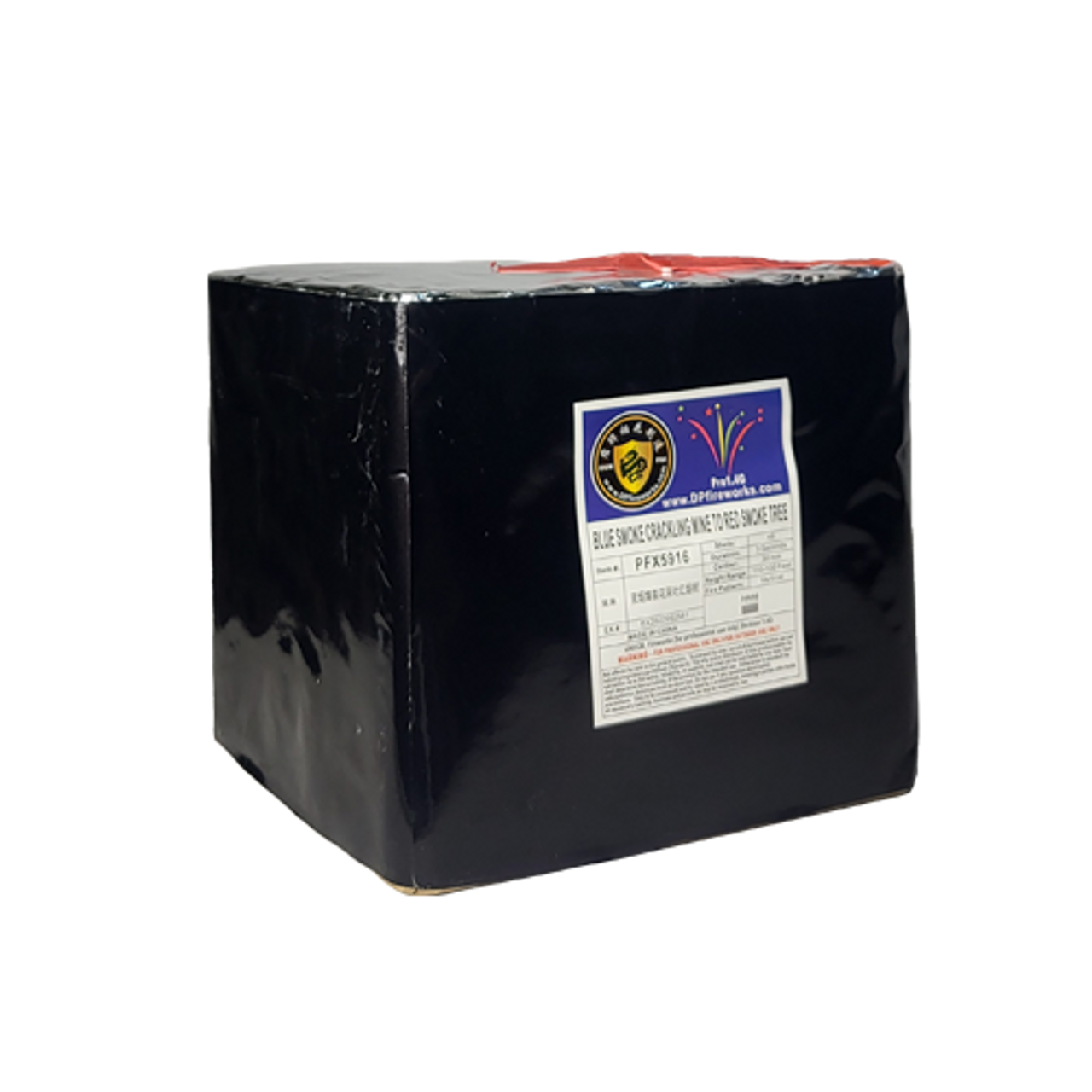 CAKE - INSTANT - 1.2 INCH 49 SHOTS VERTICAL SMOKE TREE - BLUE SMOKE CRACKLING MINE TO RED SMOKE TREE