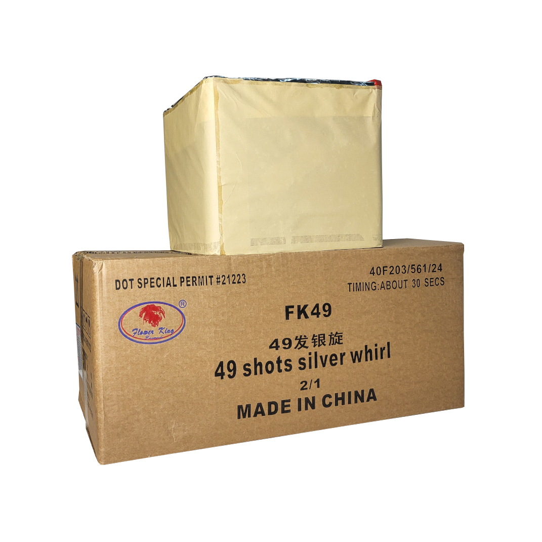 CAKE - 49 SHOT SILVER WHIRL