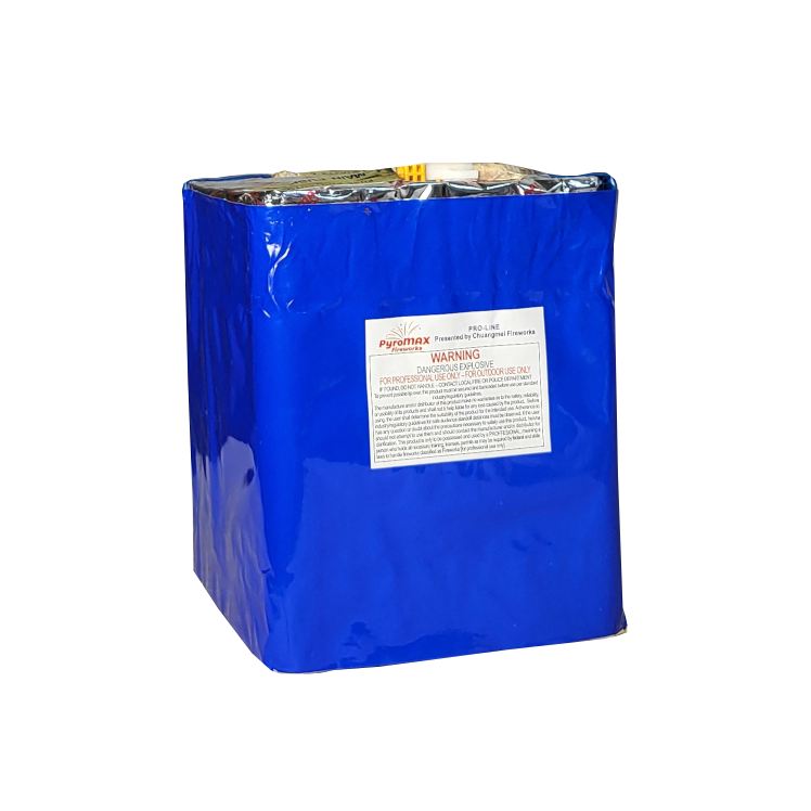 CAKE - 25 SHOT BLUE WAVE CROSSETTE (5-7 SEC)