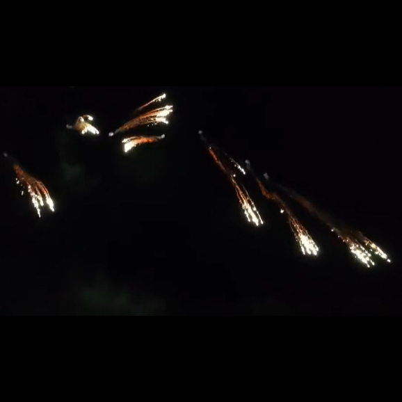 SLICE - 7 SHOT GREEN STROBE WILLOW WATERFALL (FAN)