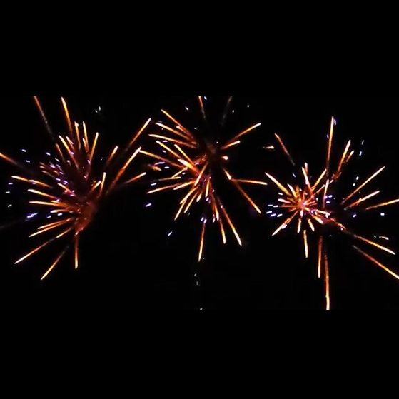 CAKE - 36 SHOT RED STROBE WILLOW + BLUE W/ SILVER STROBE MINE + GOLD CROWN TAIL (W)