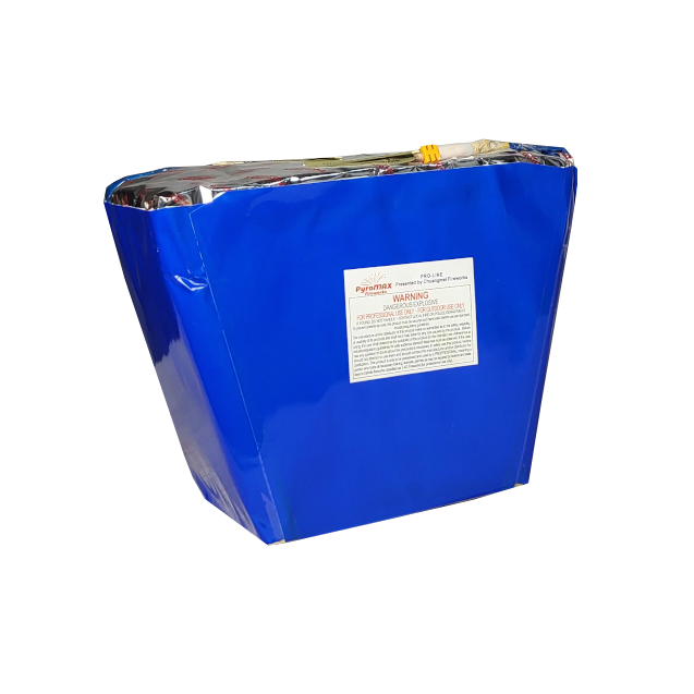 CAKE - 25 SHOT YELLOW SMOKE COMET TO CRACKLING W/ CRACKLING MINE (FAN)