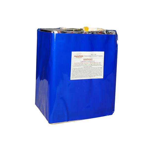 CAKE - 25 SHOT SILVER STROBE WILLOW W/ RED STROBE MINE + GOLD CROWN TAIL