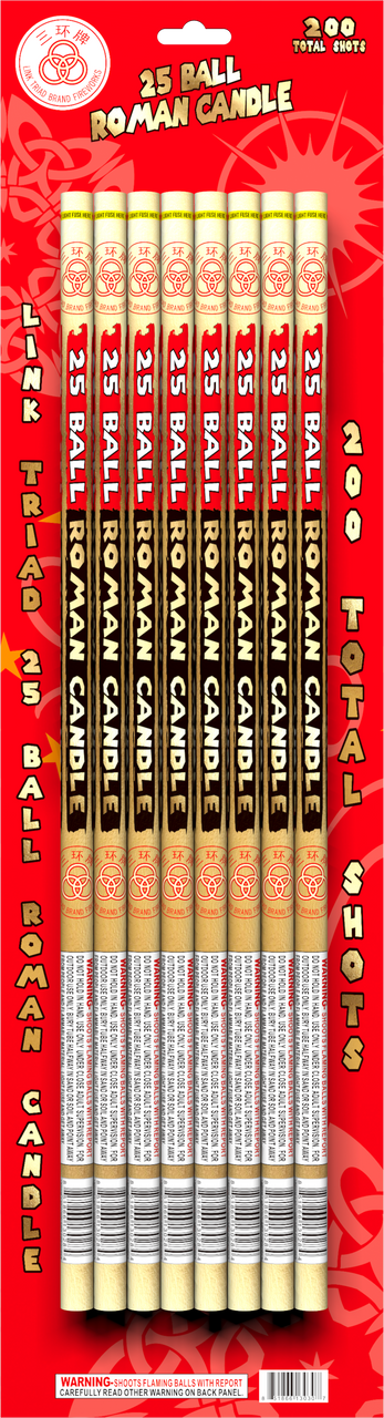 25 BALL ROMAN CANDLE 8/1
