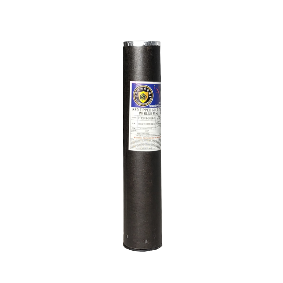 COMET / MINE COMBO - 50MM RED TIPPED GOLD TIGER TAIL W/ BLUE MINE