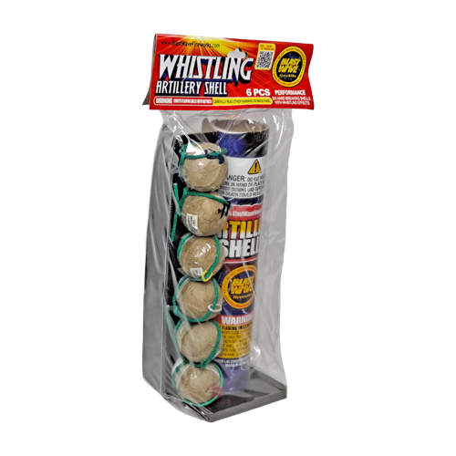 POLY PACK WHISTLING ARTILLERY SHELL 6/1 - RKM Fireworks Co.