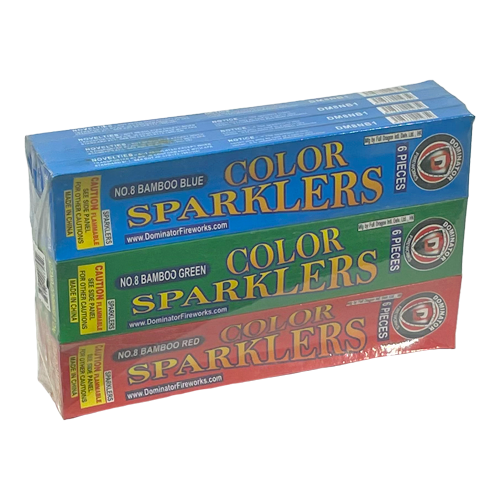 #8 BAMBOO COLOR SPARKLERS 12/6