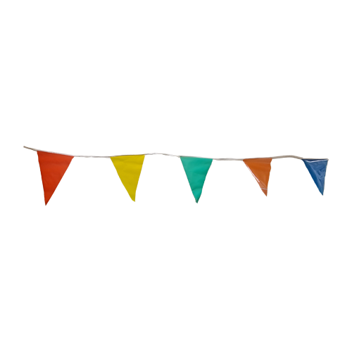 TRIANGLE PENNANTS 120' (100 PER STRING)
