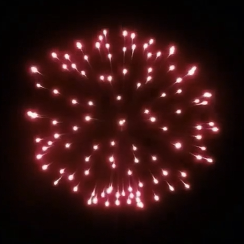 4" RED PEONY W/ RED TAIL 36/1