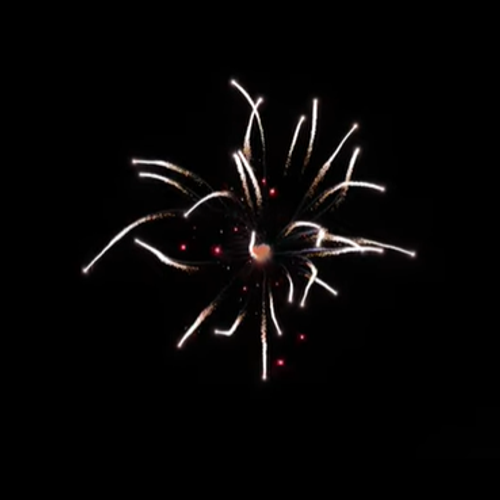 4" SILVER MOVING STAR W/ RED STROBE PISTIL (NIGHT OWL PREMIUM)