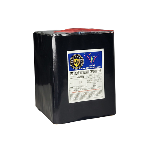 CAKE - INSTANT - 1.2 INCH 25 SHOTS VERTICAL - RED SMOKE WITH THUNDER