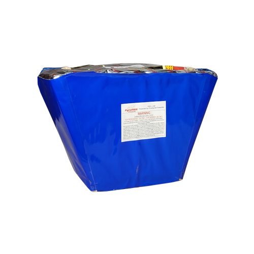 CAKE - 25 SHOT WHITE CHRYS COLOR PALM W/ WHITE CHRYS MINE (FAN)