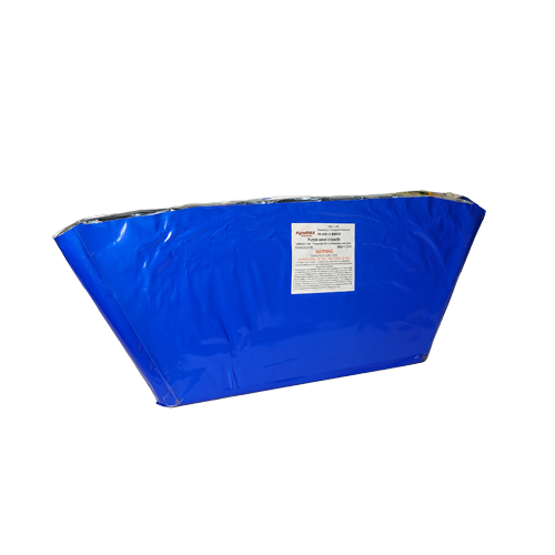SLICE - 10 SHOT GOLD CROWN BLUE 2 LAYER MINE + GOLD CROWN BLUE PEONY (5° FAN)