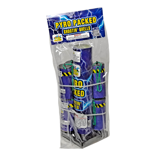 PYRO PACKED 4 INCH SHOOTIN SHELLS 8/1 - RKM Fireworks Co.