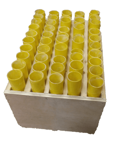 MORTAR RACK - W/ 50 VERTICAL 1.91 IN YELLOW FIBERGLASS TUBES