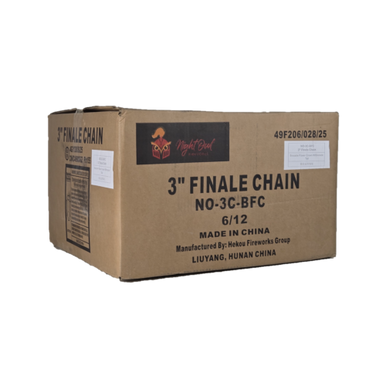 3" FINALE CHAIN - 12 BROCADE FLOWER CROWN W/ BROCADE TAILS 6/12