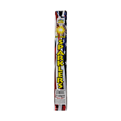 FLAT PACKAGE #14 GOLD ELECTRIC SPARKLERS 6/1