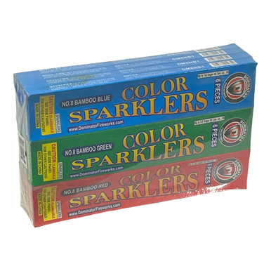 #8 BAMBOO COLOR SPARKLERS 12/6