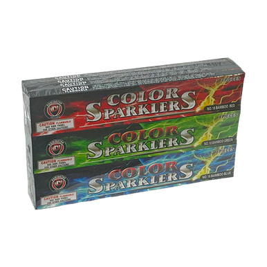 #10 COLOR BAMBOO SPARKLERS 12/8