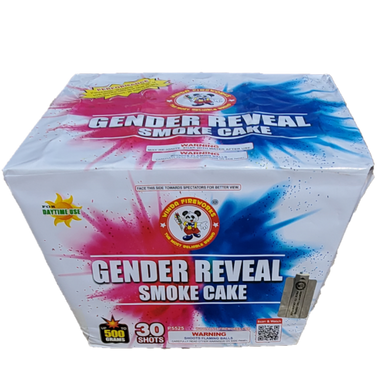 Gender Reveal Smoke Cake Blue