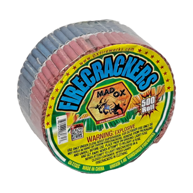COLOR PAPER FIRECRACKERS 500'S ROLL 1/1
