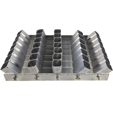 SINGLE SHOT RACK - ALL ALUMINUM W/ 35 ADJUSTABLE 2" SQUARE TUBES (5X7)
