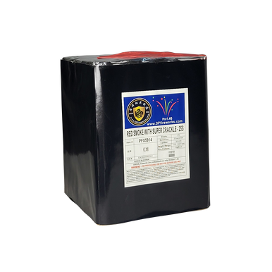 CAKE - INSTANT - 1.2 INCH 25 SHOTS VERTICAL - RED SMOKE WITH THUNDER