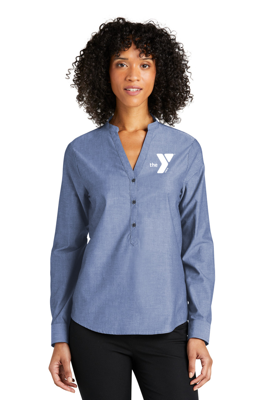 Ladies Long Sleeve Chambray Easy Care Shirt