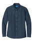 Port & Co™ Women's Long Sleeve Denim Shirt
