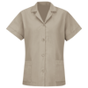 Women's Loose Fit Short Sleeve Button Smock