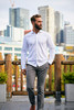 Cutter & Buck Advantage Tri-Blend Eco Soft Pique Long Sleeve Knitted Mens Button Up
