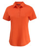 Ladies Cutter & Buck Textured Stretch Short Sleeve Polo