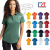 Ladies Cutter & Buck Textured Stretch Short Sleeve Polo