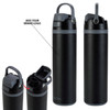 iCOOL® Manitou 24 oz. Double Wall, Recycled Stainless Steel Water Bottle (Single)
