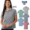 Women's Relay Heathered Stripe Polo