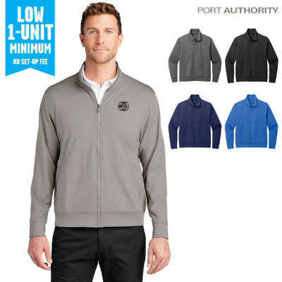 Mens Port Authority® C-FREE® Double Knit Full-Zip (ODE)