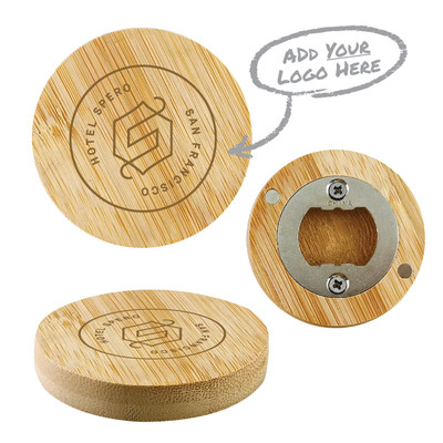 BAMBOO BOTTLE OPENER MAGNET (CM)