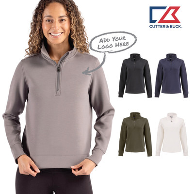 Cutter & Buck Roam Epic Versatility Recycled Womens Quarter Zip Pullover