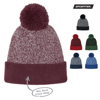 Sport-Tek® Halftime Heather Pom Beanie Sport-Tek® Halftime Heather Pom Beanie