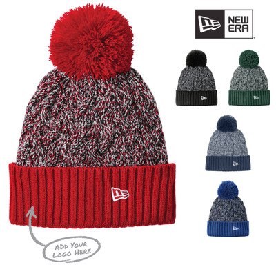 New Era® Marled Knit Pom Beanie