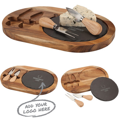 Bon Appetit Slate Cheese Set