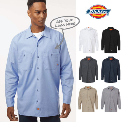 Dickies Men's Industrial Long Sleeve Work Shirt