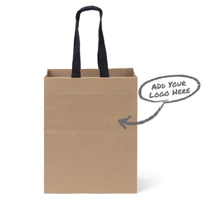 Cotton Twill-Handle Eco Eurototes - 7¾W x 4¾ x 9¾H