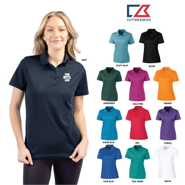 Cutter & Buck Ladies Clique Spin Eco  Performance Pique Polo (CM)