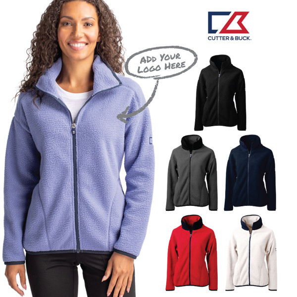 Ladies Cutter & Buck  Cascade Eco Sherpa Fleece Jacket (CM)