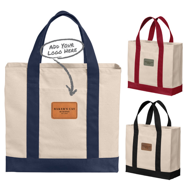 Cotton Canvas Two-Tone Tote