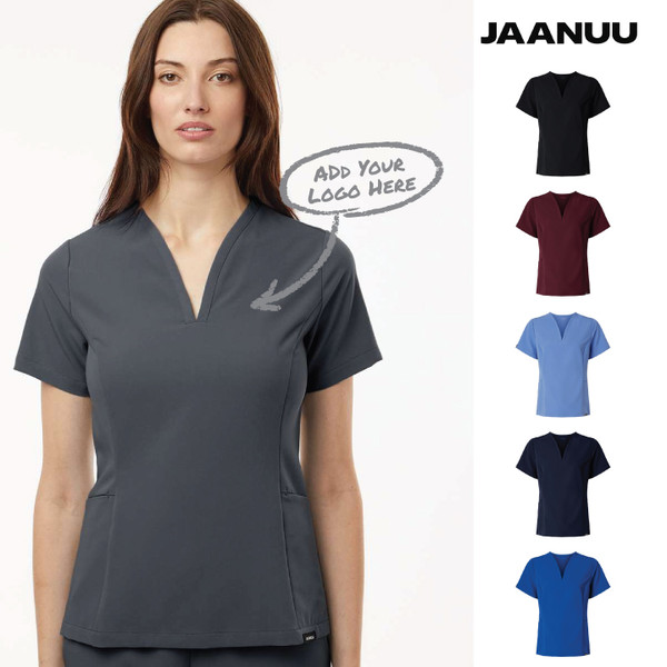 Jaanuu - Women's Calix Fit & Flare V-Neck Top